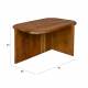 Table Basse Feller Dutchbone Table de Salon Acacia Guéridon Forme Angulaire 40x50x75cm