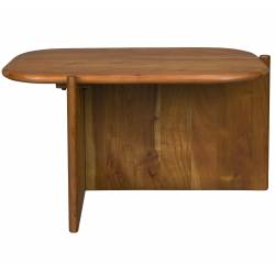 Table Basse Feller Dutchbone Table de Salon Acacia Guéridon Forme Angulaire 35x50x75cm