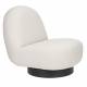 Fauteuil Eden Zuiver Siège de Salon Pivotant en Acier et Tissu Latte Assise Design 78x85x96cm