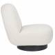 Fauteuil Eden Zuiver Siège de Salon Pivotant en Acier et Tissu Latte Assise Design 78x85x96cm