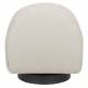 Fauteuil Eden Cappucino Zuiver Siège de Salon Pivotant en Acier et Tissu Blanc Cassé Assise Design 78x85x96cm