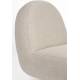 Fauteuil Eden Cappucino Zuiver Siège de Salon Pivotant en Acier et Tissu Blanc Cassé Assise Design 78x85x96cm