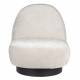 Fauteuil Eden Sable Zuiver Siège de Salon Pivotant en Acier et Tissu Creme Assise Design 78x85x96cm