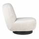 Fauteuil Eden Sable Zuiver Siège de Salon Pivotant en Acier et Tissu Creme Assise Design 78x85x96cm