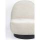 Fauteuil Eden Sable Zuiver Siège de Salon Pivotant en Acier et Tissu Creme Assise Design 78x85x96cm