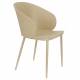 Lot de 2 Chaises Design Woody Fauteuils de Table GIGI Beige 53,5x57x81cm