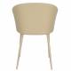 Lot de 2 Chaises Design Woody Fauteuils de Table GIGI Beige 53,5x57x81cm