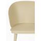 Lot de 2 Chaises Design Woody Fauteuils de Table GIGI Beige 53,5x57x81cm