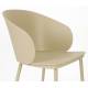 Lot de 2 Chaises Design Woody Fauteuils de Table GIGI Beige 53,5x57x81cm