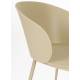 Lot de 2 Chaises Design Woody Fauteuils de Table GIGI Beige 53,5x57x81cm