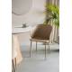 Lot de 2 Chaises Design Woody Fauteuils de Table GIGI Beige 53,5x57x81cm