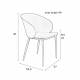 Lot de 2 Chaises Design Woody Fauteuils de Table GIGI Beige 53,5x57x81cm