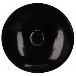 Applique Sum L Athezza Luminaire Mural Rond Noir Eclairage Tamisé 18x70x70cm