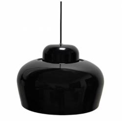 Suspension L Sum Athezza Luminaire Cloche Ronde Noir Lustre Design Eclairage Tamisé 25x60x60cm