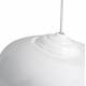Suspension L Sum Athezza Luminaire Cloche Ronde Blanc Lustre Design Eclairage Tamisé 25x60x60cm