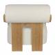 Fauteuil Oolong Zuiver Siège en Frêne et Tissu Bouclé Beige Assise 1 Place Avec Accoudoirs 72,5x76x90cm