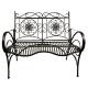 Banc Edgar Banquette de Jardin 2 Places Mobilier Extérieur en Acier Marron 57x97x109cm