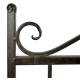 Banc Edgar Banquette de Jardin 2 Places Mobilier Extérieur en Acier Marron 57x97x109cm
