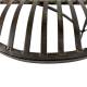 Banc Edgar Banquette de Jardin 2 Places Mobilier Extérieur en Acier Marron 57x97x109cm