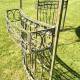 Tonnelle Vivienne Pergola en Acier et Tole Abri de Jardin Rond Patiné Vert et Effet Zinc Kiosque