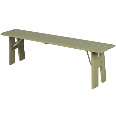 Banc Extérieur Avenue Zuiver Banquette 3 Personnes En Pin Vert Sauge Assise de Jardin 32x47x170cm