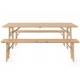 Banc Extérieur Avenue Zuiver Banquette 3 Personnes En Pin Naturel Assise de Jardin 32x47x170cm