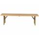 Banc Extérieur Avenue Zuiver Banquette 3 Personnes En Pin Naturel Assise de Jardin 32x47x170cm