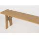 Banc Extérieur Avenue Zuiver Banquette 3 Personnes En Pin Naturel Assise de Jardin 32x47x170cm