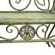 Banc de Jardin Aphrodite Méridienne de Jardin en Acier Vert Antique Mobilier Extérieur 43x111x137cm