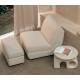 Fauteuil Mississipi Zuiver Assise Extérieur en Oléfine et Polypropylène Mobilier Extérieur Beige 82x83x100cm