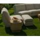 Pouf Mississipi Zuiver Assise Extérieur en Oléfine et Polypropylène Mobilier Extérieur Beige 40x40x82cm