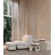 Pouf Mississipi Zuiver Assise Extérieur en Oléfine et Polypropylène Mobilier Extérieur Beige 40x40x82cm