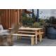 Banc Extérieur Avenue Zuiver Banquette 3 Personnes En Pin Naturel Assise de Jardin 32x47x170cm