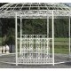 Majestueuse Tonnelle Elizabeth Gloriette de Jardin Pergola Abris Rond Kiosque en Fer Forgé et Fonte Marron 400x500x500cm