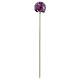 Fleur d'Allium sur Tige Décoration Florale pour Jardin Massif ou Pot de Fleur en Acier Coloré Vert et Violet 16x16x111cm