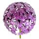 Fleur d'Allium sur Tige Décoration Florale pour Jardin Massif ou Pot de Fleur en Acier Coloré Vert et Violet 20x20x116cm