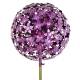 Fleur d'Allium sur Tige Décoration Florale pour Jardin Massif ou Pot de Fleur en Acier Coloré Vert et Violet 30x30x137cm