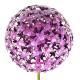 Fleur d'Allium sur Tige Décoration Florale pour Jardin Massif ou Pot de Fleur en Acier Coloré Vert et Violet 30x30x137cm