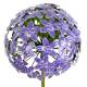 Fleur d'Allium sur Tige Décoration Florale pour Jardin Massif ou Pot de Fleur en Acier Coloré Vert et Bleu-Violet 20x20x116cm