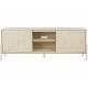 Meuble TV Faces Zuiver Enfilade 2 Portes 1 Niche Acier et Chêne Beige Meuble de Rangement Seventies 40x60x160cm