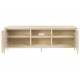 Meuble TV Faces Zuiver Enfilade 2 Portes 1 Niche Acier et Chêne Beige Meuble de Rangement Seventies 40x60x160cm