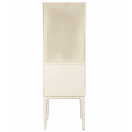 Armoire June Zuiver Colonne de Rangement 1 Porte sur Pied en Acier et Chêne Beige Vaisselier Bibliothèque 55x60x180cm