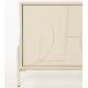 Meuble TV Faces Zuiver Enfilade 2 Portes 1 Niche Acier et Chêne Beige Meuble de Rangement Seventies 40x60x160cm
