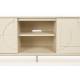 Meuble TV Faces Zuiver Enfilade 2 Portes 1 Niche Acier et Chêne Beige Meuble de Rangement Seventies 40x60x160cm