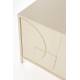 Meuble TV Faces Zuiver Enfilade 2 Portes 1 Niche Acier et Chêne Beige Meuble de Rangement Seventies 40x60x160cm