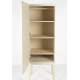 Armoire June Zuiver Colonne de Rangement 1 Porte sur Pied en Acier et Chêne Beige Vaisselier Bibliothèque 55x60x180cm