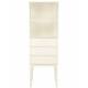 Colonne June Zuiver Armoire 1 Porte 3 Tiroirs sur Pied en Acier et Chêne Beige Meuble Haut Bibliothèque 45x60x180cm