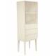 Colonne June Zuiver Armoire 1 Porte 3 Tiroirs sur Pied en Acier et Chêne Beige Meuble Haut Bibliothèque 45x60x180cm