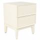 Chevet June Zuiver Table de Nuit en Acier et Chêne Beige Meuble d'Appoint 2 Tiroirs 45x45x60cm