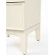 Chevet June Zuiver Table de Nuit en Acier et Chêne Beige Meuble d'Appoint 2 Tiroirs 45x45x60cm